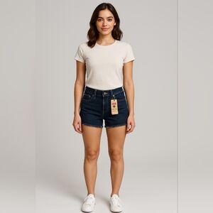 LEVI'S Shorty Shorts,cut off, jean shorts, Size 16 - 27" Waist 3" Inseam NWT
